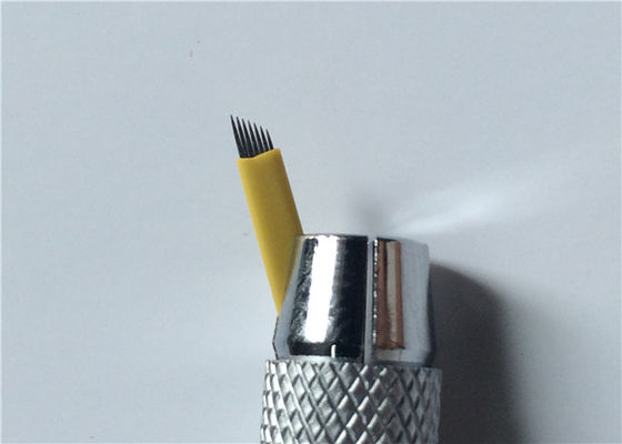 China Agulhas permanentes de Microblading da tatuagem da composição, 0.25mm lâmina da tatuagem de 7 pinos fornecedor