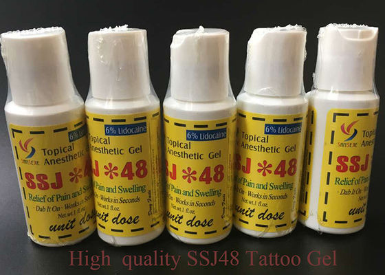 China Gel anestésico do anestésico da tatuagem do Lidocaine SSJ*48 do creme 6% da tatuagem do bordo da sobrancelha fornecedor