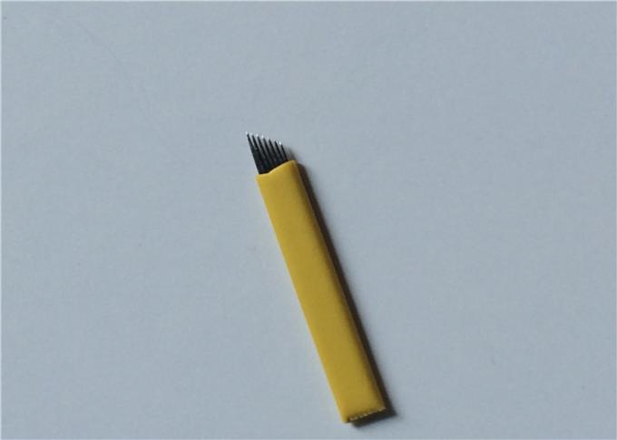 0.25mm 7 agulhas da sobrancelha 3D Microblading dos pinos de aço inoxidável para a composição permanente 0