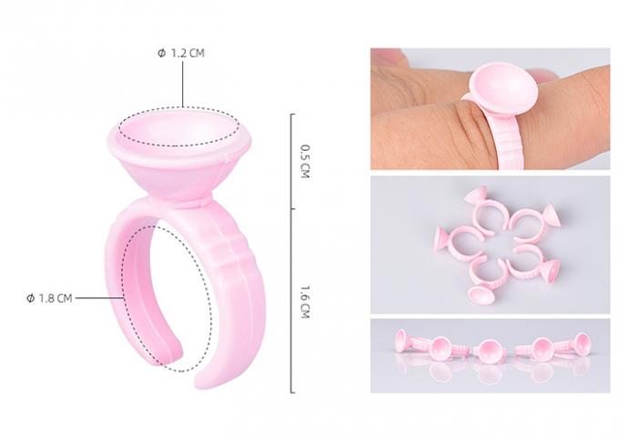 Diâmetro tinta plástica cor-de-rosa Ring Tattoo Holer Equipment Supplies de 1.5cm/de 1.2cm 0