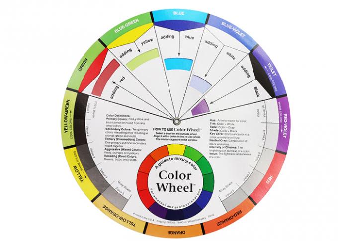 12 cores pigmentam fontes de mistura do guia da carta da roda de cor 1