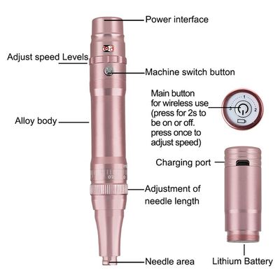 China Máquina de corpo de tatuagem sem fio popular comprimento 136 * 20mm Microblading Máquina PMU sem fio para sobrancelha de cabelo fornecedor