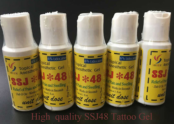 China Creme anestésico para tatuagem do lábio da sobrancelha 6% anestésico SSJ*48 Gel anestésico para tatuagem fornecedor