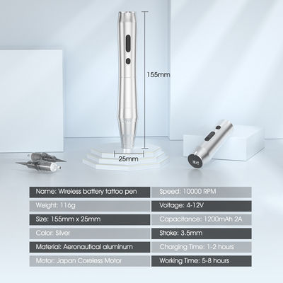 Máquina de Dermógrafo sem fio SPMU Sobrancelha sem fio Maquiagem permanente Cartucho Universal Máquina de Microblading Caneta de tatuagem fornecedor