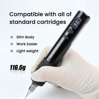 10W Dermógrafo sem fio Máquina de tatuagem Máquina de maquiagem permanente sem fio RCA Conector Máquina do corpo comprimento 24 * 132,4mm fornecedor