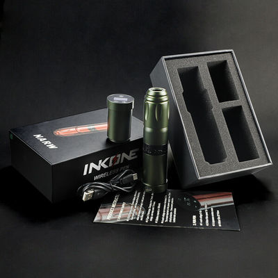 Aço inoxidável 1800mAh NARW Máquina de tatuagem sem fio 1-OLED Display Touch Screen Bateria Rotativa Pistola de tatuagem caneta de tatuagem com energia RCA fornecedor