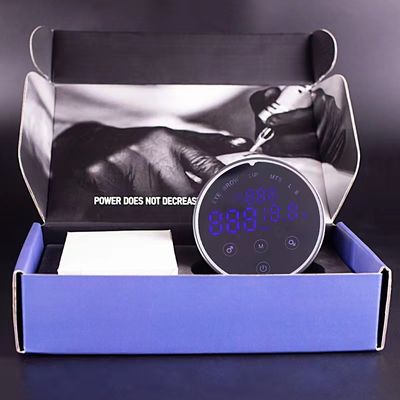 80*28mm Cinza AV1.5V-12V H8 Smart Power Supply Dual LCD Touch Screen Máquina de tatuagem Colorida Voltagem Inteligente Digital fornecedor