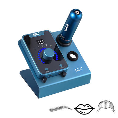 Dispositivo de micropigmentação do couro cabeludo do tipo pistola elétrica SMP com maquiagem permanente e máquina de tatuagem de motor suíço em azul preto fornecedor