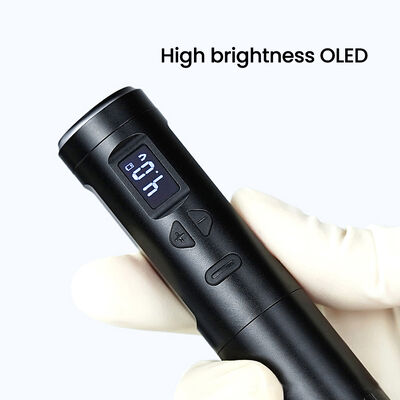 Dermógrafo sem fio Máquina de tatuagem elétrica Máquina de maquiagem permanente sem fio Alumínio 2 cabeças de bateria Modelo de conector RCA fornecedor