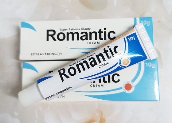 10 gramas de Creme Romântico de Insensibilização, Crinas de tatuagem de sobrancelhas bordadas Creme anestésico fornecedor