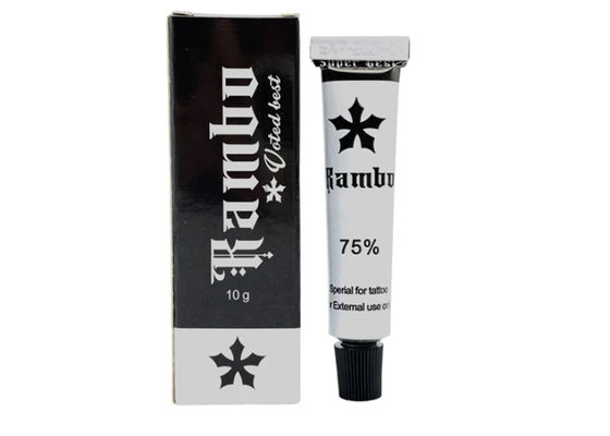 10g RAMBO Creme Anestésico Tópico para Tatuagem e Maquiagem Permanente