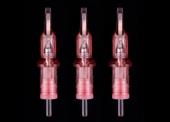 Agulhas de Maquilhagem Permanente em Aço Inoxidável de Grau Médico, Cor Rosa