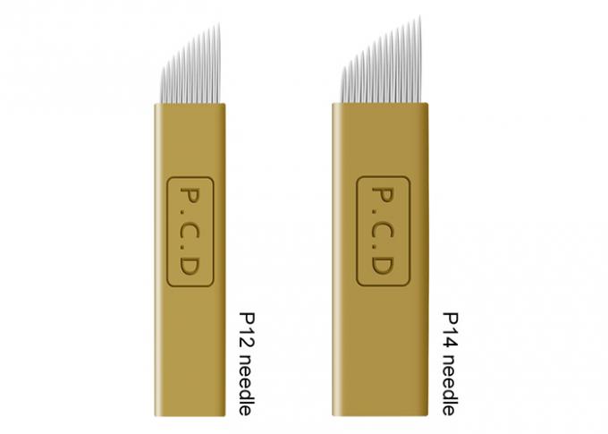 Pinos da sobrancelha 12 de PCD que dão forma a agulhas permanentes da composição 0