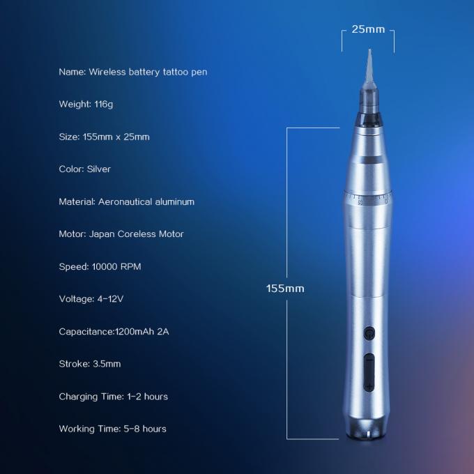 M&aacute;quina de Derm&oacute;grafo sem fio SPMU Sobrancelha sem fio Maquiagem permanente Cartucho Universal M&aacute;quina de Microblading Caneta de tatuagem 2