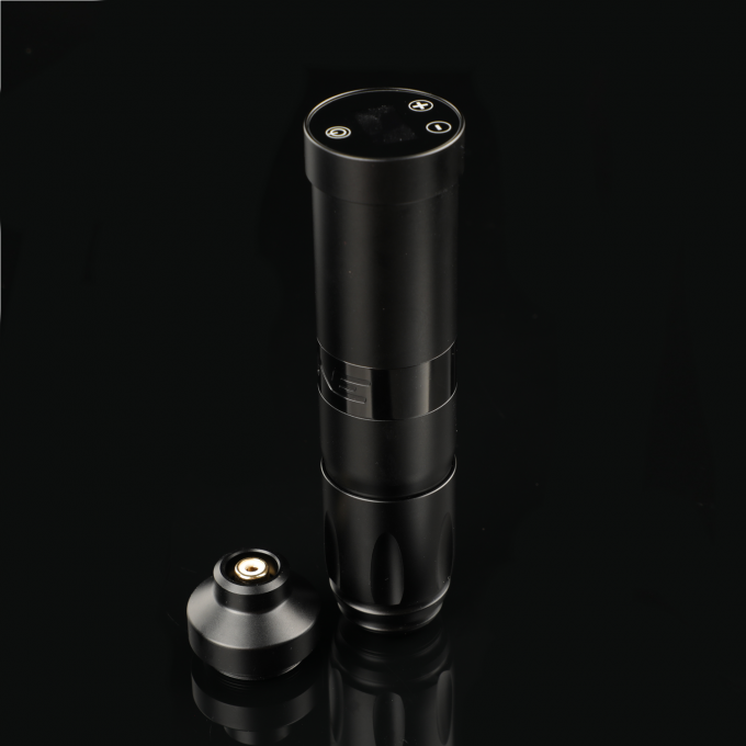 Aço inoxidável 1800mAh NARW Máquina de tatuagem sem fio 1-OLED Display Touch Screen Bateria Rotativa Pistola de tatuagem caneta de tatuagem com energia RCA 4