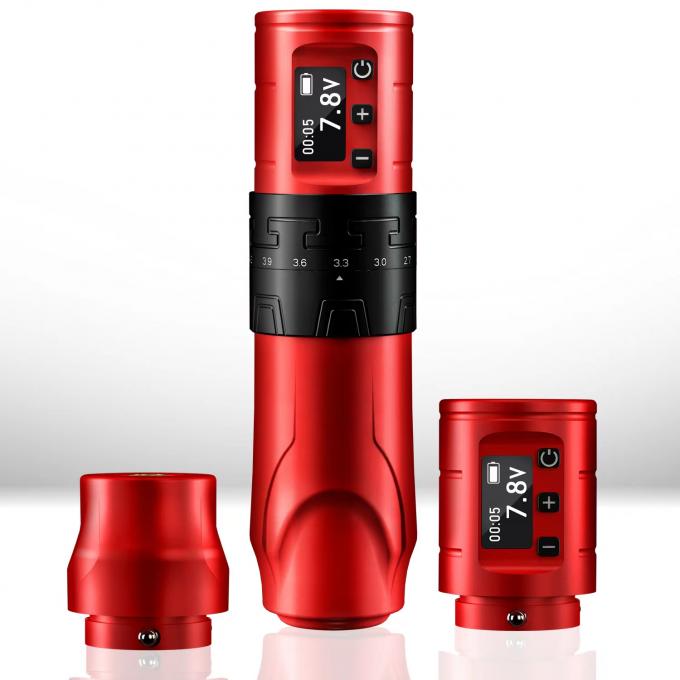 Arma de tatuagem sem fio de 1500mAh INKONE SABER Coreless Machine Pen de tatuagem Potente motor de longo curso 4,2 mm Alum&iacute;nio de avi&atilde;o 6