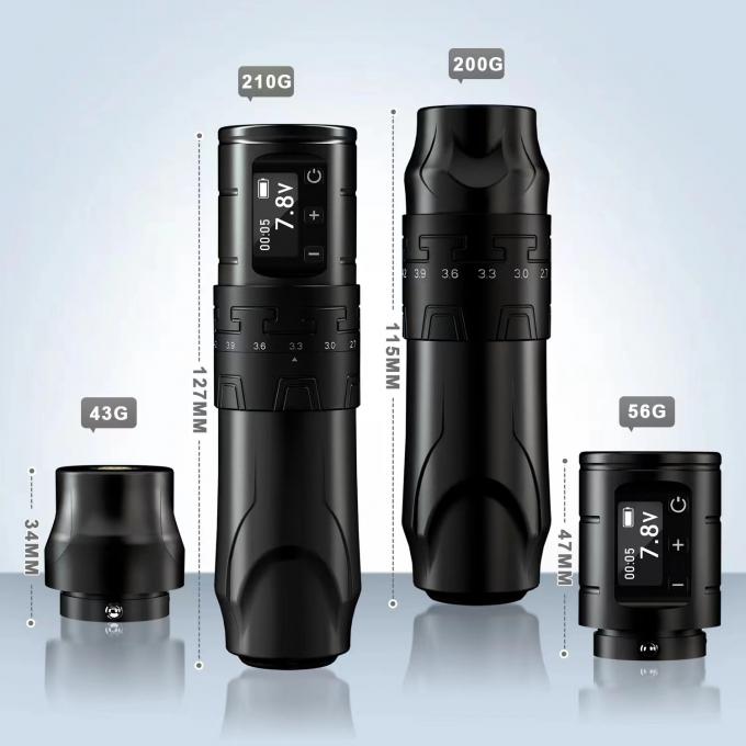 Arma de tatuagem sem fio de 1500mAh INKONE SABER Coreless Machine Pen de tatuagem Potente motor de longo curso 4,2 mm Alum&iacute;nio de avi&atilde;o 10