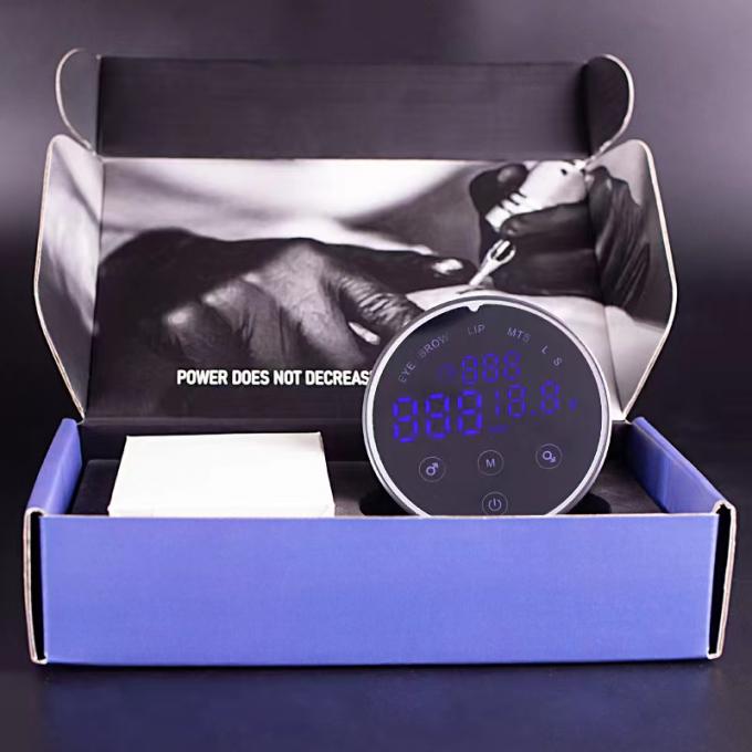 80*28mm Cinza AV1.5V-12V H8 Smart Power Supply Dual LCD Touch Screen Máquina de tatuagem Colorida Voltagem Inteligente Digital 7