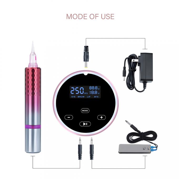 Máquina de Microblading de Sobrancelha de Lábios Universal e Poderosa Máquina Elétrica de Maquiagem Permanente com Painel de Táctil e Máquina Rotativa 10