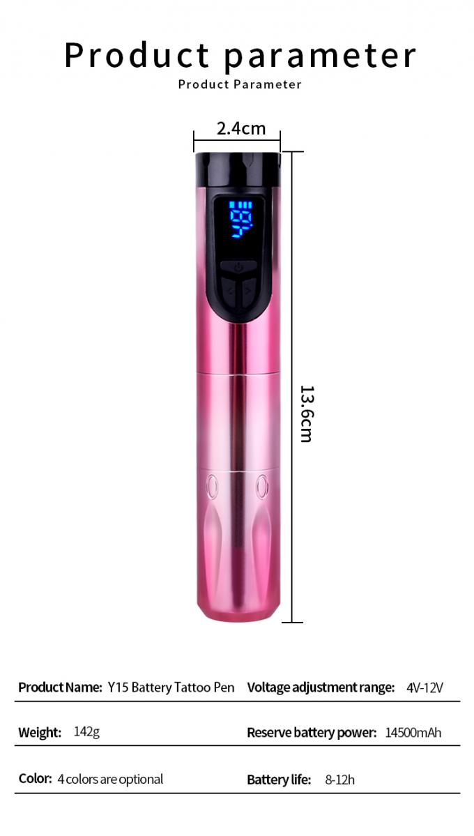 Y15 1200mAh Máquina de tatuagem sem fio rotativa caneta pistolas de tatuagem Categoria de produto 12