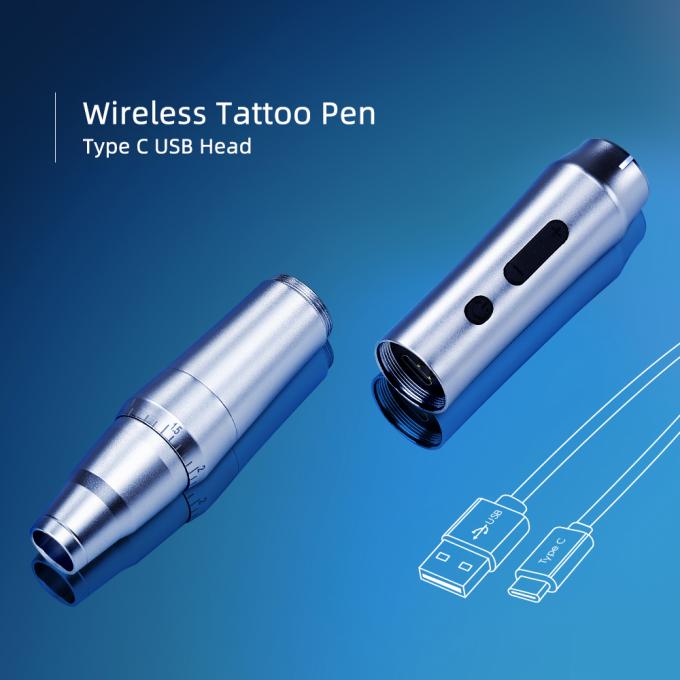 Caneta de tatuagem el&eacute;trica sem fio M&aacute;quina de maquiagem permanente sem fio com bateria dupla Pistola de tatuagem de sobrancelhas 6