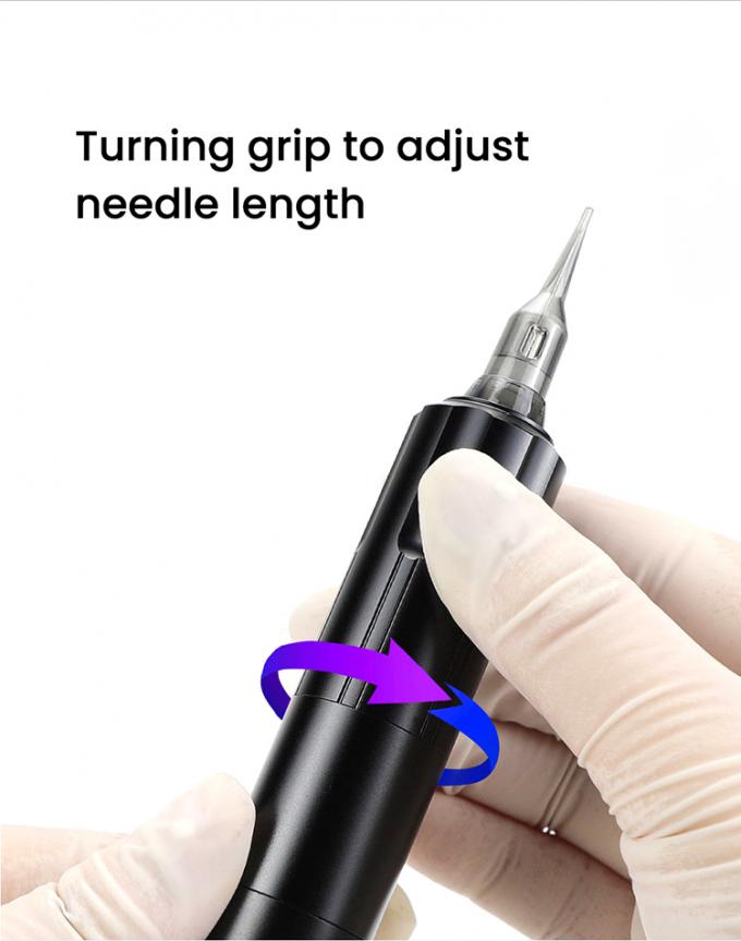 Dermógrafo sem fio Máquina de tatuagem elétrica Máquina de maquiagem permanente sem fio Alumínio 2 cabeças de bateria Modelo de conector RCA 10