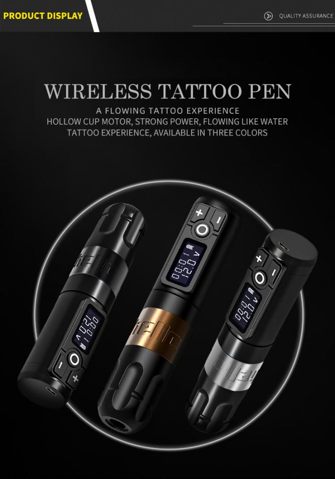 Ambi&ccedil;&atilde;o Soldado Digital Display Pistola de tatuagem el&eacute;trica M&aacute;quina sem fio M&aacute;quina rotativa de caneta de tatuagem M&aacute;quina para tatuador 0