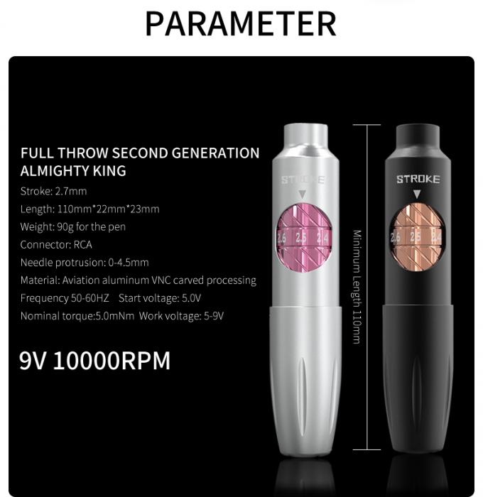 Dermographe maquillage digital sem fio bateria rotativa m&aacute;quina de tatuagem maquiagem permanente arma de tatuagem 4