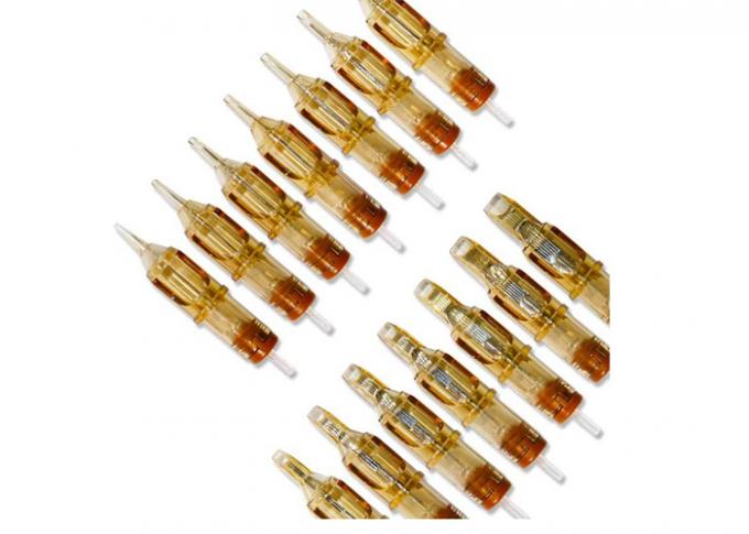 20 Peças/Caixa Agulhas Amarelas para Tatuagem de Cartucho para Sobrancelha Maquiagem Permanente 2